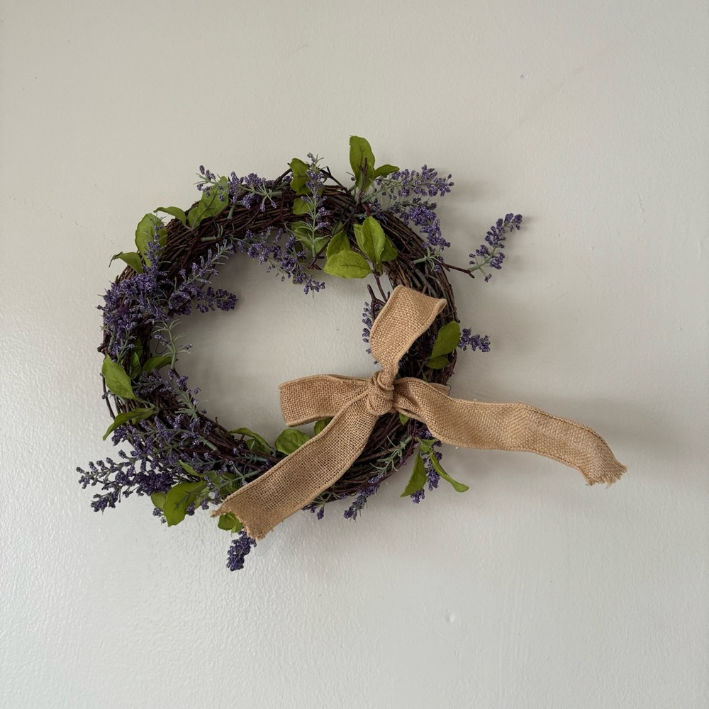 Lavender Grapevine Wreath Cottage-core Style